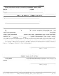 Document preview: Form CCP0378 Notice of Account - Current or Final - Cook County, Illinois