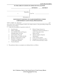 Form CCG0650 Non-wage Notice of Motion/Non-wage Garnishment Exemption Hearing - Cook County, Illinois, Page 3