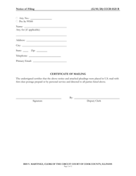 Form CCCR0325 Notice of Filing (District One Cases Only) - Cook County, Illinois, Page 2