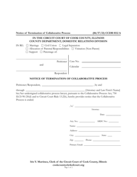 Document preview: Form CCDR0112 Notice of Termination of Collaborative Process - Cook County, Illinois