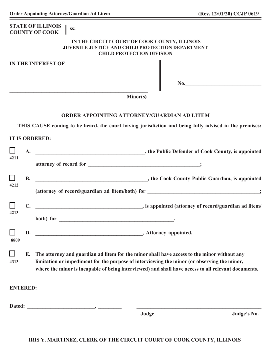 Form CCJP0619 Download Fillable PDF or Fill Online Order Appointing