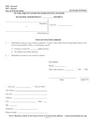 Document preview: Form CCM0622 Stay of Eviction Order - Cook County, Illinois