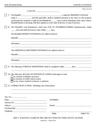 Form CCM0703 Intake and Scr 218 Case Management Order - Cook County, Illinois, Page 2