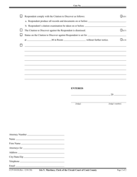 Form CCP0341 Order Concerning Discovery Citation - Cook County, Illinois, Page 2