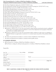 Form CCCR0513 Order Denying Petition for a Certificate of Relief From Disabilities or Denying Enlargement of Relief Previously Granted in a Certificate of Relief From Disabilities - Cook County, Illinois, Page 2