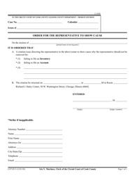 Document preview: Form CCP0213 Order for the Representative to Show Cause - Cook County, Illinois