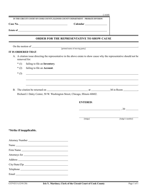 Form CCP0213  Printable Pdf