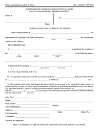 Document preview: Form CCP0394 Order Appointing Guardian of Minor - Cook County, Illinois