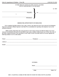 Document preview: Form 2B (CCL0134) Order for Appointment of Mediator - Cook County, Illinois