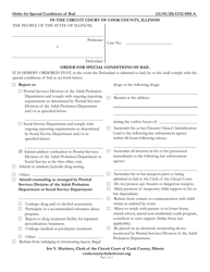 Document preview: Form CCG0501 Order for Special Conditions of Bail - Cook County, Illinois