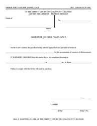 Form CCP N392 &quot;Order for Voucher Compliance&quot; - Cook County, Illinois