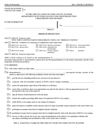 Document preview: Form CCJP0652 Order of Protection - Cook County, Illinois