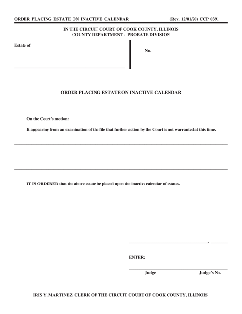 Form CCP0391  Printable Pdf