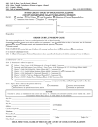 Document preview: Form CCDR0031 Order on Rule to Show Cause - Cook County, Illinois