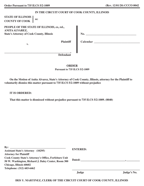 Form CCCO0042  Printable Pdf