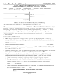Document preview: Form CCDR0022 Order on Rule to Show Cause (Child Support) - Cook County, Illinois