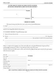 Document preview: Form CCM0038 Order to Compel - Cook County, Illinois