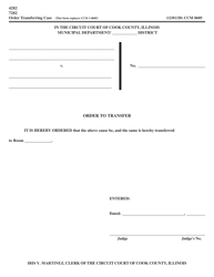 Document preview: Form CCM0605 Order to Transfer - Cook County, Illinois