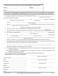 Document preview: Form CCP0179 Petition by Nonresident Representative to Lease, Sell or Mortgage Property - Cook County, Illinois