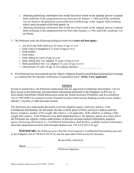 Form CCCO0018 Petition for Appointment of a Confidential Intermediary - Cook County, Illinois, Page 3
