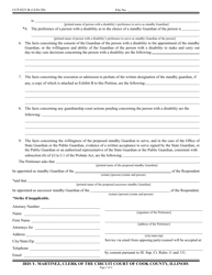 Form CCP0223 Petition for Appointment of Standby Guardian of a Person With a Disability - Cook County, Illinois, Page 2