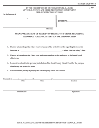 Form CCJP0004 Protective Order Regarding Recorded Interview of a Minor Child - Cook County, Illinois, Page 2