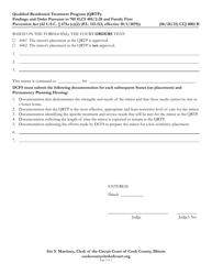 Form CCJ0002 Qualified Residential Treatment Program (Qrtp): Findings and Order - Cook County, Illinois, Page 2