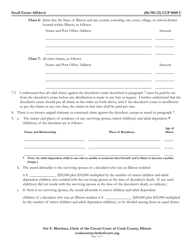 Form CCP0608 Small Estate Affidavit - Cook County, Illinois, Page 3