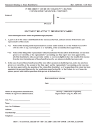 Document preview: Form CCP0613 Statement Relating to Trust Beneficiaries - Cook County, Illinois