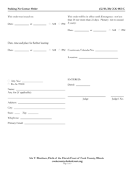 Form CCG0813 Stalking No Contact Order - Cook County, Illinois, Page 3