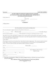 Form CCJ0005 Summons - Cook County, Illinois