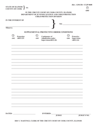 Document preview: Form CCJP0608 Supplemental Protective Order Conditions - Cook County, Illinois