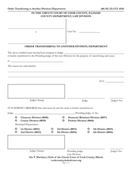 Document preview: Form CCL0526 Order Transferring to Another Division/Department - Cook County, Illinois