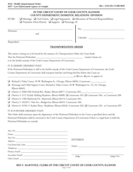 Document preview: Form CCDR0029 Transportation Order - Department of Corrections - Cook County, Illinois