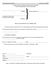 Document preview: Form CCCO0055 Trial Management Call Order - Cook County, Illinois