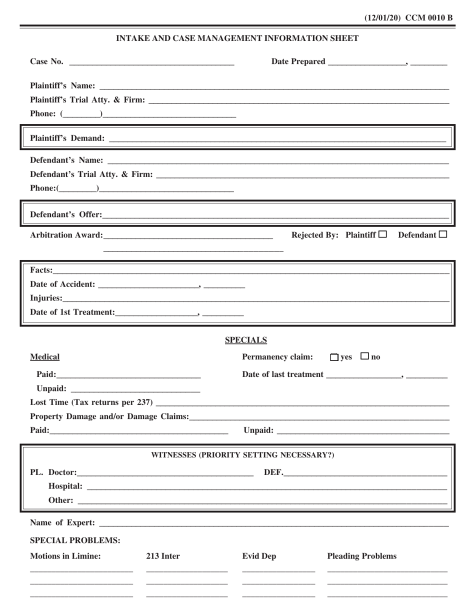 Form CCM0010 - Fill Out, Sign Online and Download Fillable PDF, Cook ...