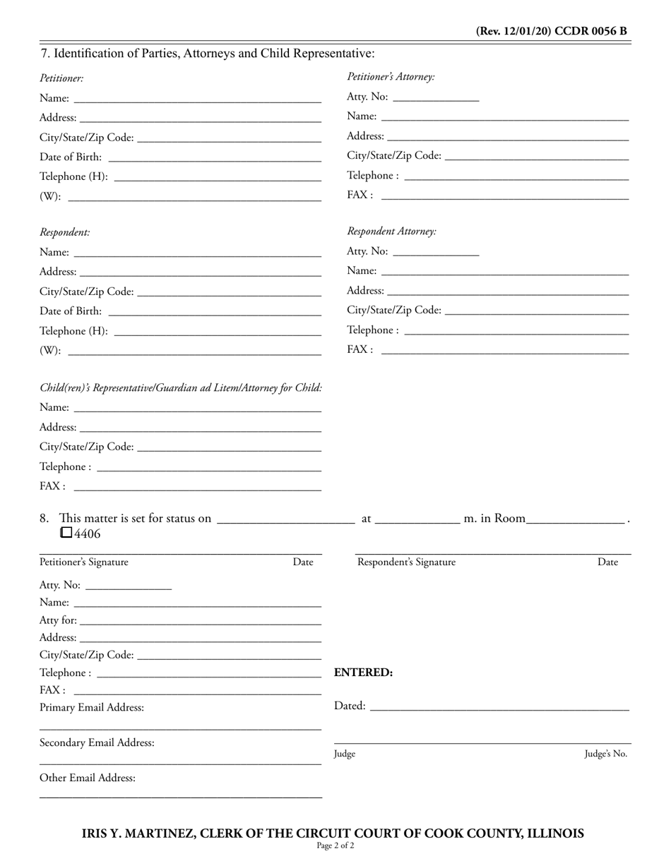 Form CCDR0056 Voluntary Order for Enrollment in Alcohol Monitoring Program - Cook County, Illinois, Page 2