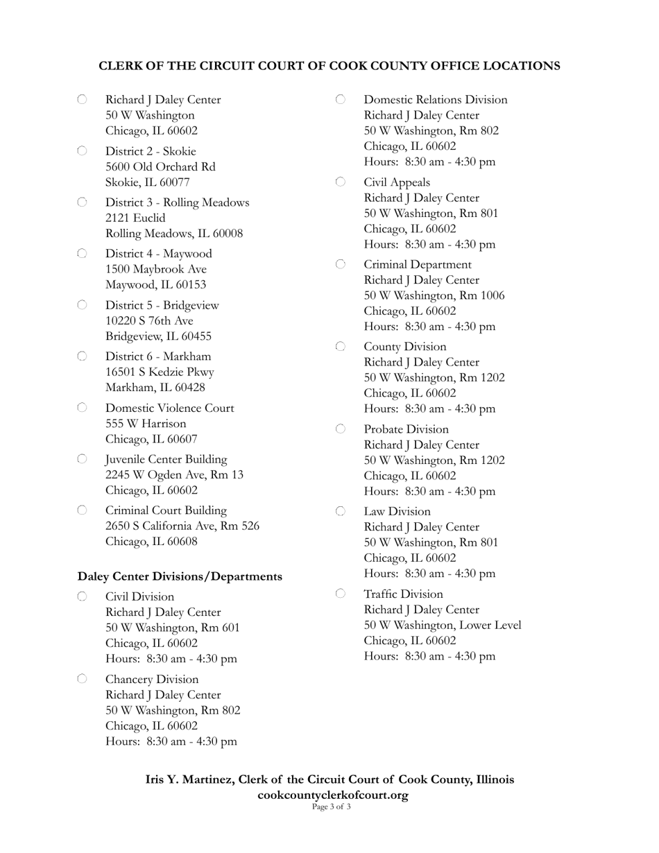 Form CCL0023 Wage Deduction Summons to Confirm Conditional Judgment - Cook County, Illinois, Page 3