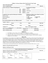 Children&#039;s Advocacy Room Registration Form - Cook County, Illinois