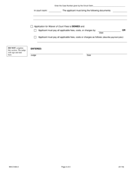 Form WA-O604.3 Order for Waiver of Court Fees - Illinois, Page 2