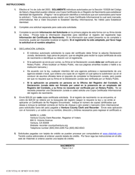 Formulario CCR VITAL01 SP Aplicacion Para Copia Certificada De Acta De Nacimiento - Ventura County, California (Spanish), Page 3