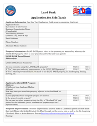 Land Bank Application for Side Yards - City of Cleveland, Ohio, Page 3