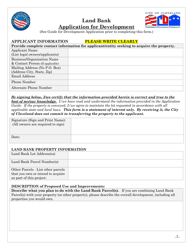 Land Bank Application for Development - City of Cleveland, Ohio, Page 4
