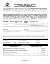 Block Party Permit Application - City of Cleveland, Ohio, Page 2