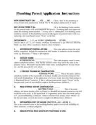 Application for Permit Plumbing - Sewers and Fuel Gas Piping - City of Cleveland, Ohio, Page 2