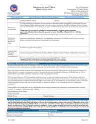 Photography and Tv/Film Permit Application - City of Cleveland, Ohio, Page 3