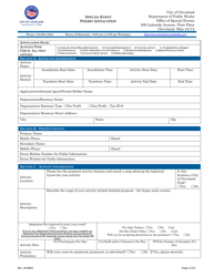 Special Event Permit Application - City of Cleveland, Ohio, Page 2