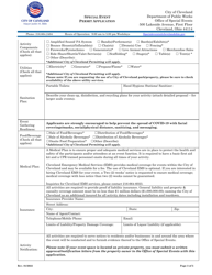Special Event Permit Application - City of Cleveland, Ohio, Page 3