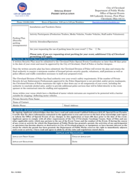 Special Event Permit Application - City of Cleveland, Ohio, Page 4
