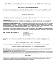 Form AL-1040ES Estimated Individual Income Tax Voucher - City of Albion, Michigan